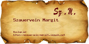 Szauervein Margit névjegykártya