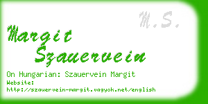 margit szauervein business card